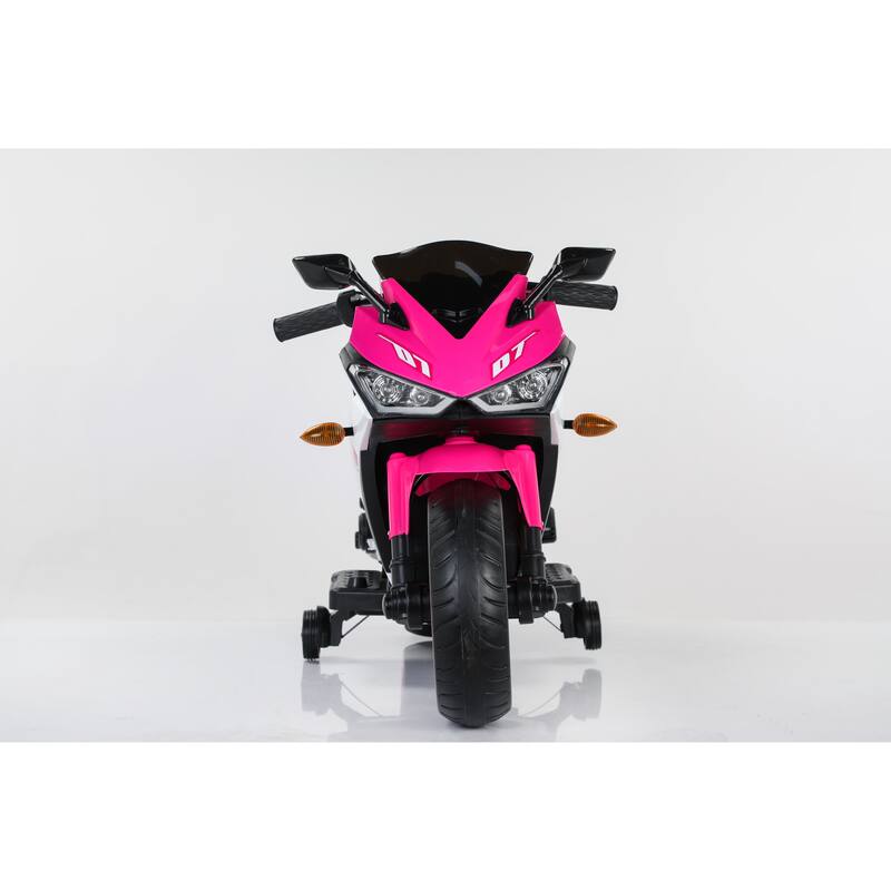 Kids 12V Ride-On Motorcycle with Manual Throttle & Foot Brake, Ideal Holiday Present