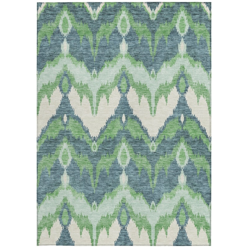HomeRoots Ikat Transitional Rectangle Outdoor Rug