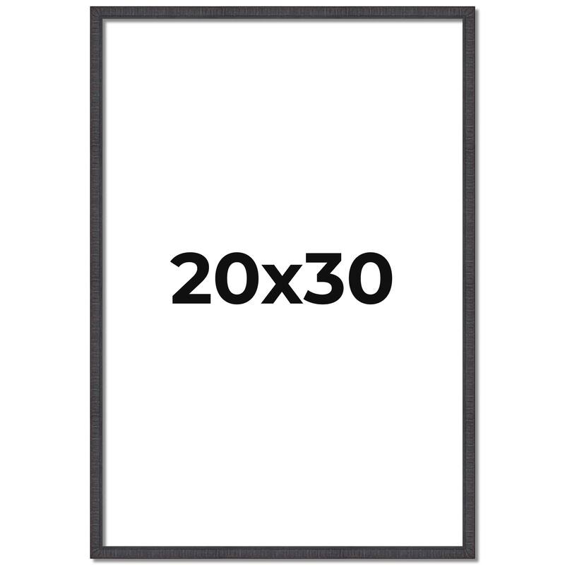 20x30 Frame Brown Solid Wood Picture Frame - Complete Modern 20x30