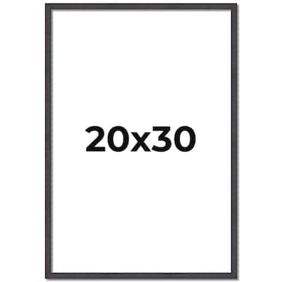 20x30 Frame Brown Solid Wood Picture Frame - Complete Modern 20x30