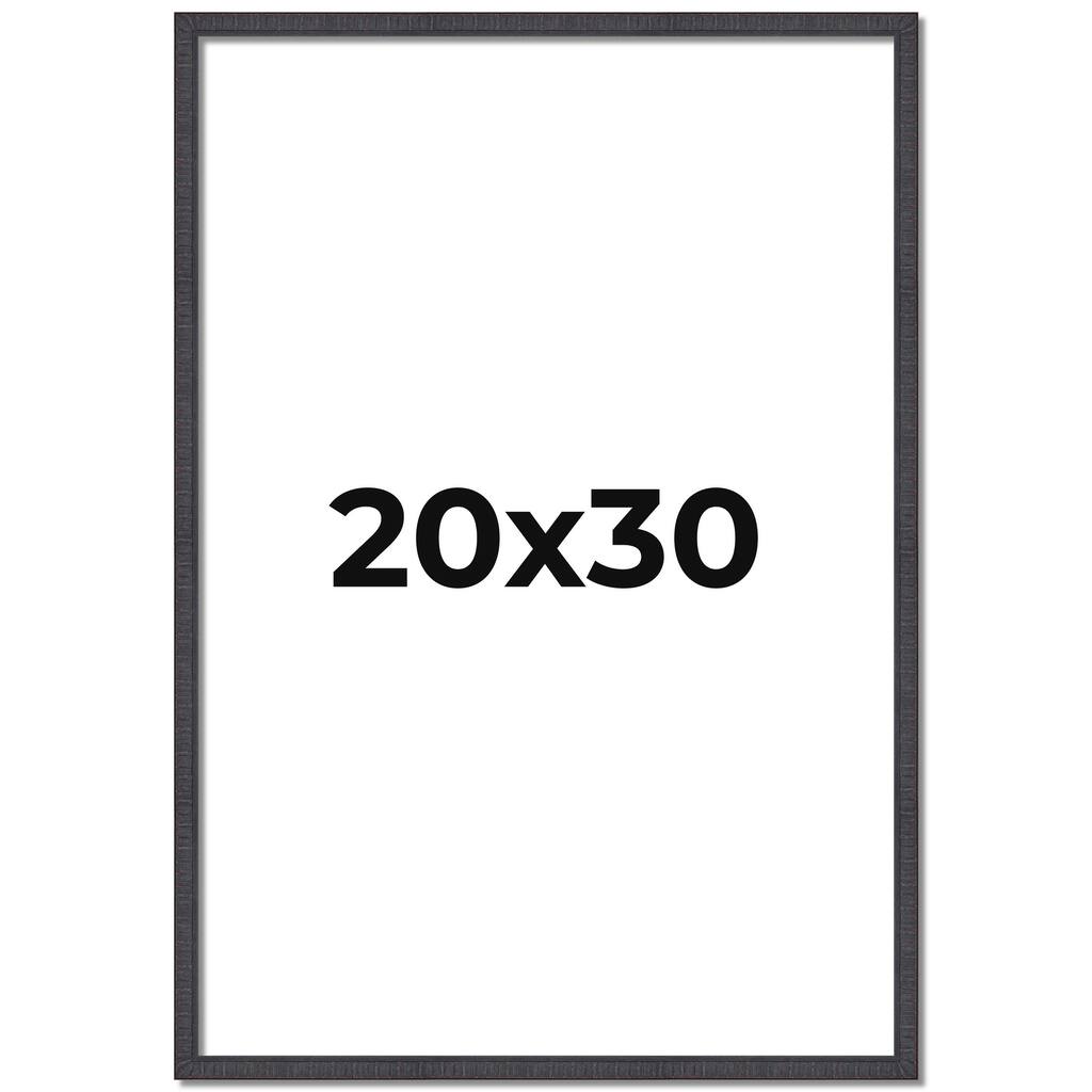20x30 Frame Brown Solid Wood Picture Frame - Complete Modern 20x30