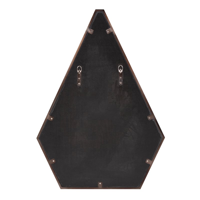 Allan Andrews 5 Sided Triangular Stainless Steel Framed Wall Mirror - 33"H x 24"W