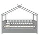 preview thumbnail 16 of 83, Montessori Bed House Bed with Trundle Bed and Headboard, Wood Daybed Platform Bed Frame No Box Spring Needed for Boys Girls