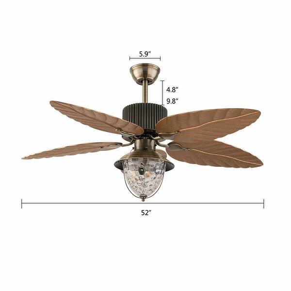 Palm Tropical Reversible Chandelier Ceiling Fan - 52"