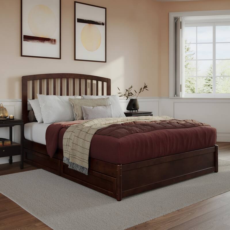 Lucia Platform Bed with Panel Footboard and Storage Drawers