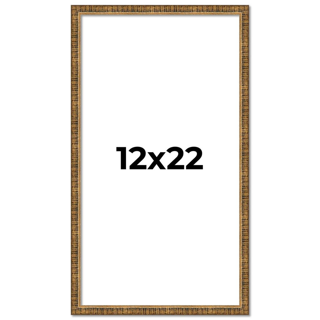 12x22 Frame Gold Solid Wood Picture Frame - Complete Modern Photo
