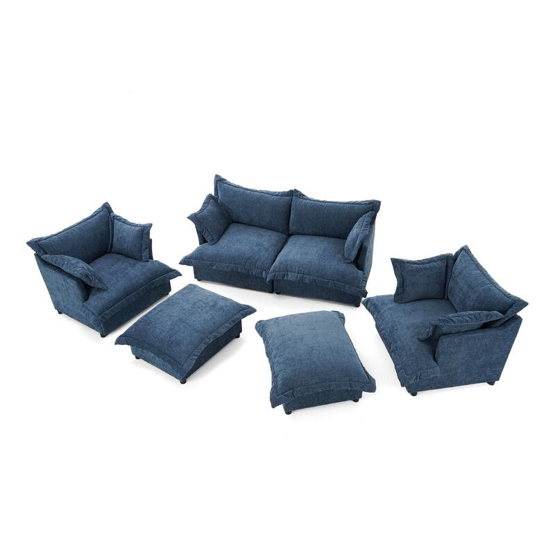 Cloud Chenille Upholstered Modular Sectional Sofa