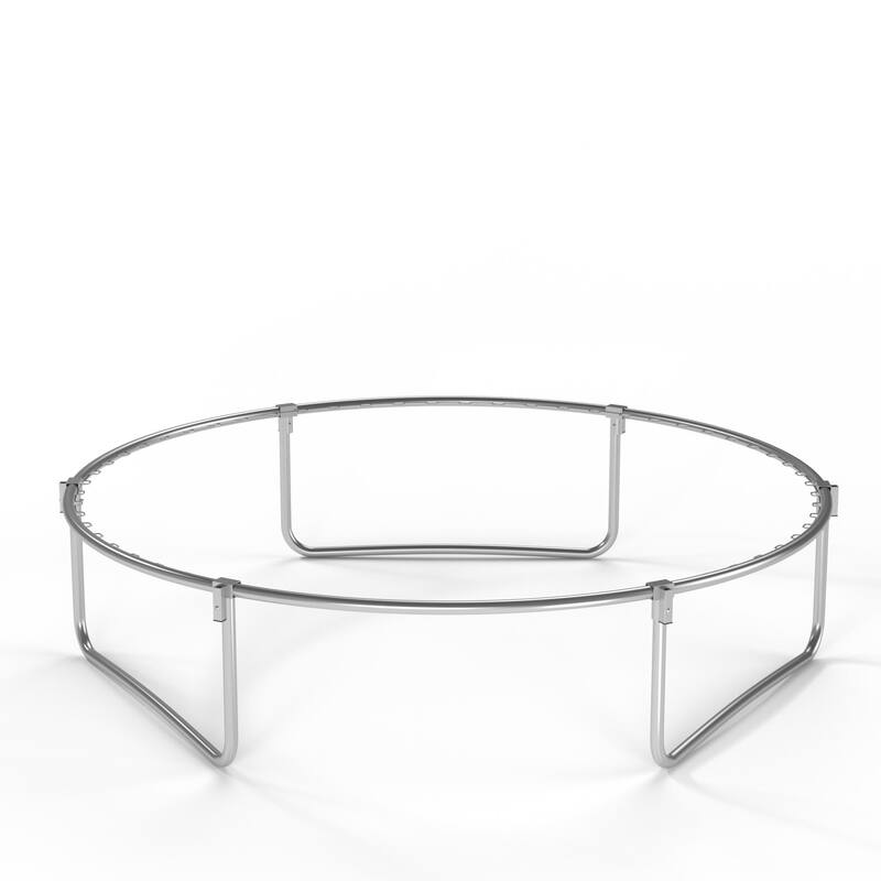 8 FT Spring Free Trampoline No Gap Design Safety Net Fiberglass Poles