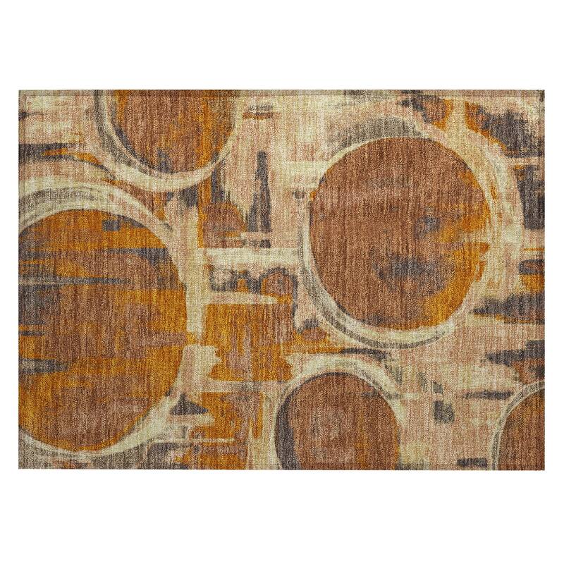 Machine Washable Indoor/ Outdoor Modern Erie Chantille Rug