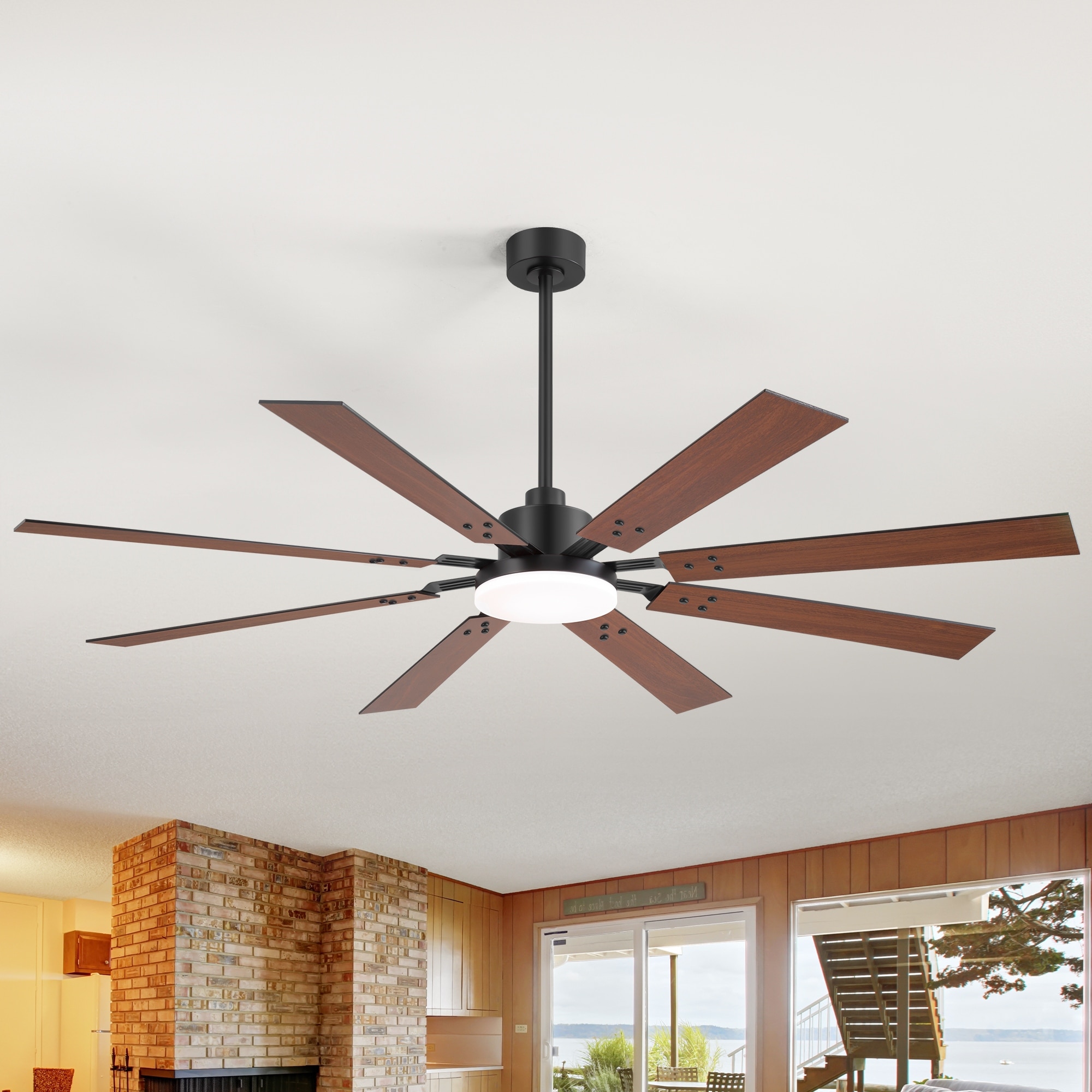 72" Ceiling Fan with Lights, Reversible Blades, Ultra Quiet 6-Speed DC Motor