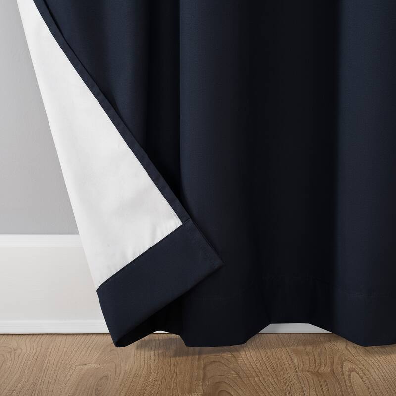 Sun Zero Cyrus Thermal Total Blackout Back Tab Curtain Panel, Single Panel