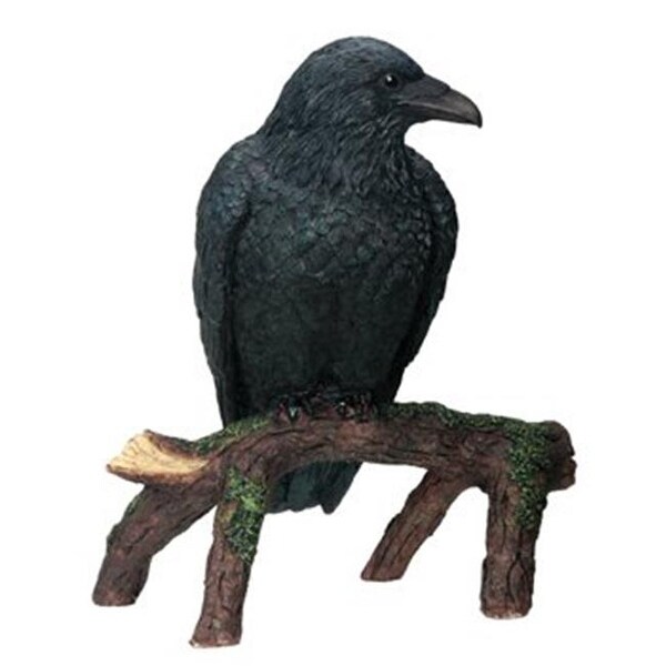 Poe's Evermore Raven Statue on A Limb