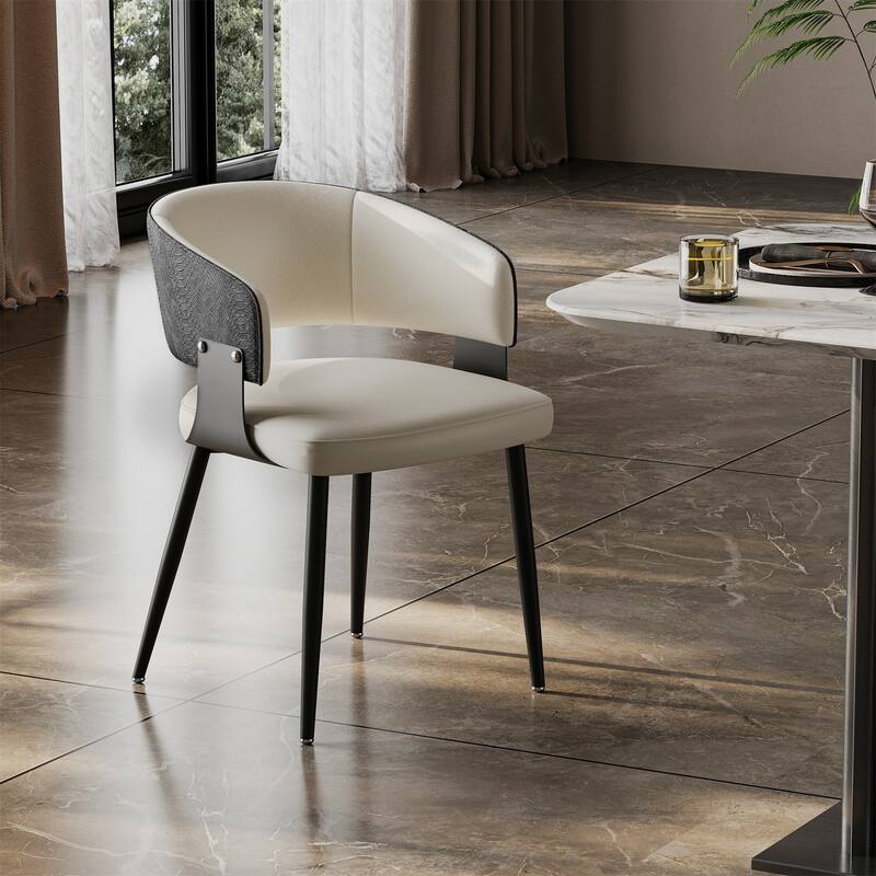 Dining Chairs Set Microfiber Leather Kitchen Dining Chairs Upholstered Padded Wide Seat