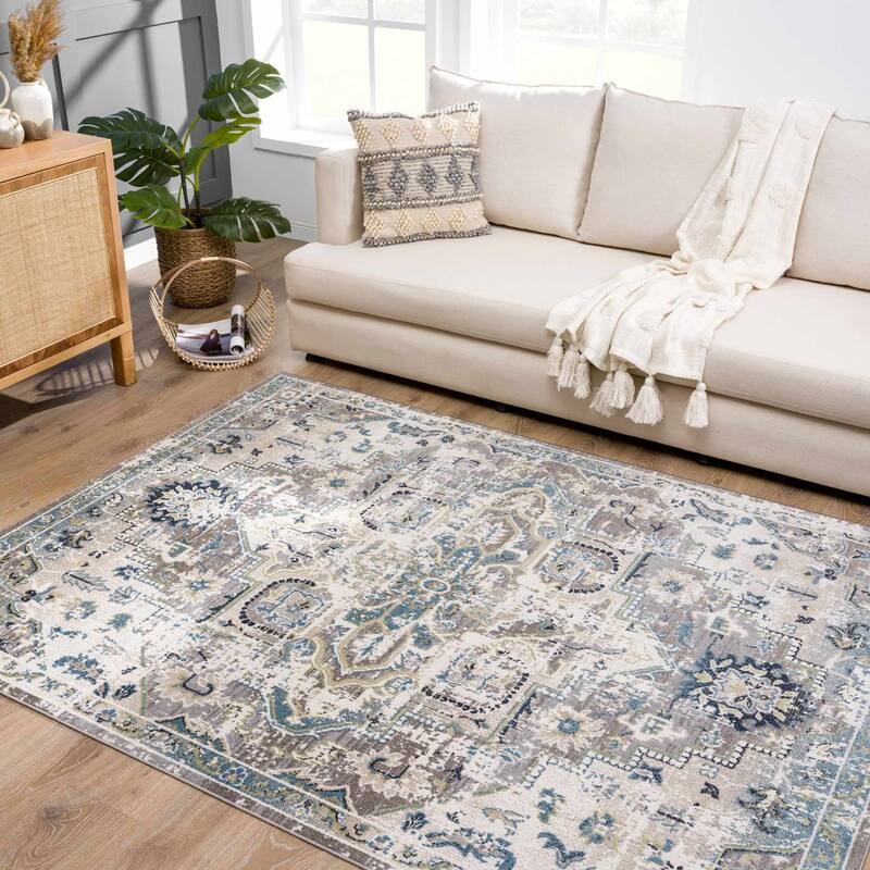 Hauteloom Cabacungan Hallway, Kitchen Machine Washable Runner Rug - Black, Taupe, Peach - 2'7" x 7'3"