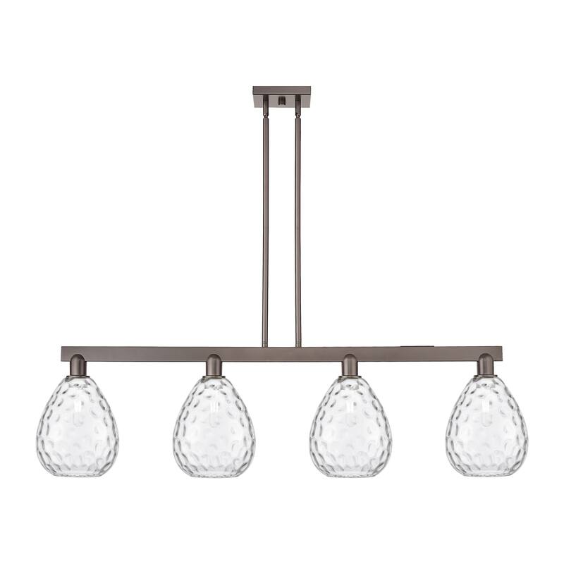 Innovations Lighting Endless Possibilities Arcadia - Waverly - 4 Light 51" Stem Hung Island Light - Clear/Oil Rubbed Bronze