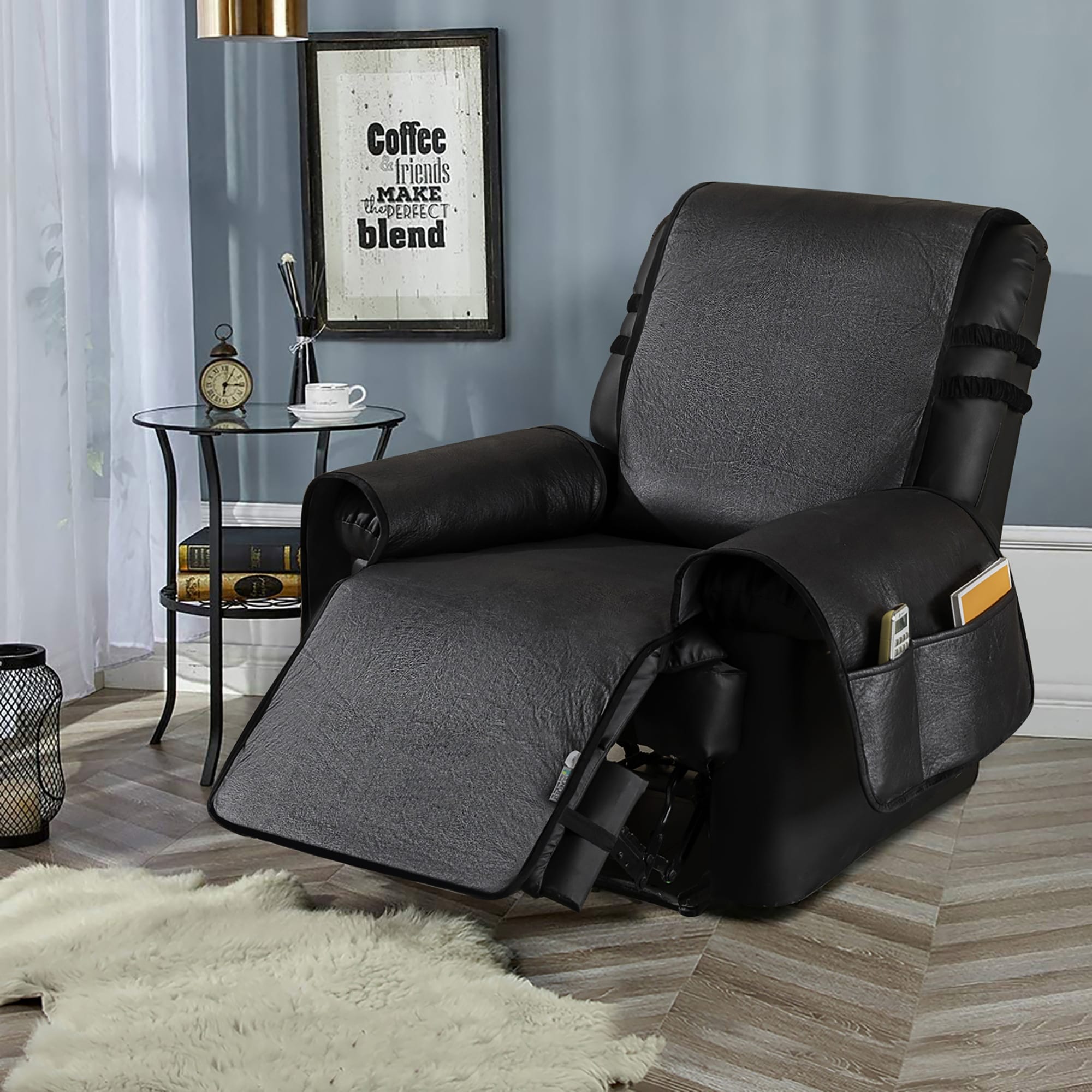 Leather recliner chair best sale covers