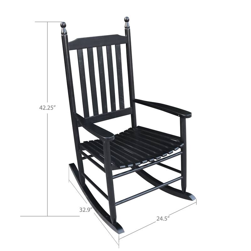 Clihome Wooden Porch Rocker Chair