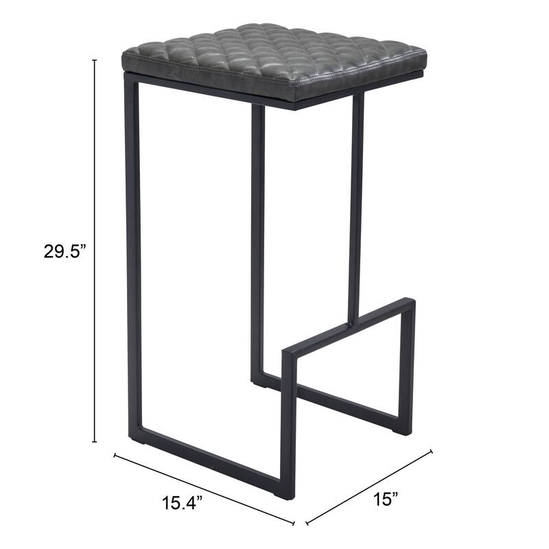 Black Oak Barstool Gray