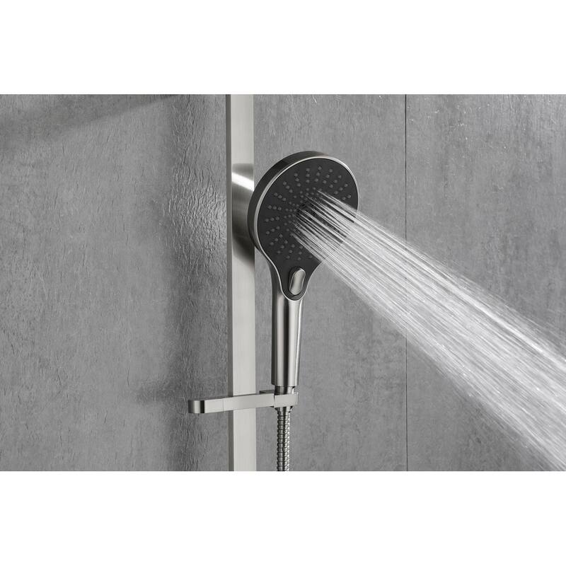 Handheld Shower with 28-Inch Slide Bar and 59-Inch Hose