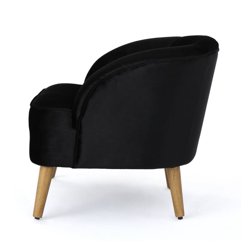 Modern 27.5" Upholstered Club Chair with Rubber Wood Legs for Living Room