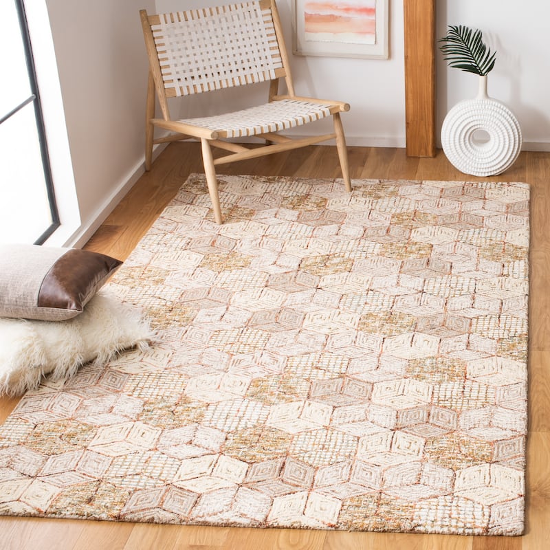 SAFAVIEH Handmade Soho Somer Wool Rug - 4' x 6' - Beige/Taupe