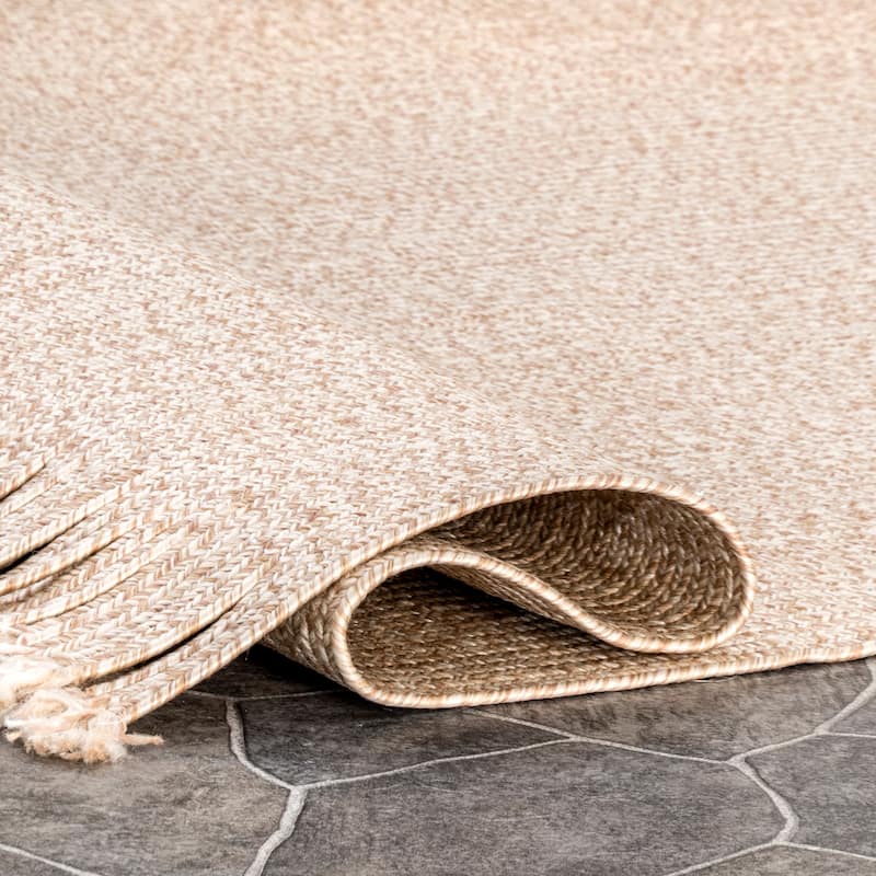 Nuloom Braided Courtney Tassel Indoor/Outdoor Area Rug