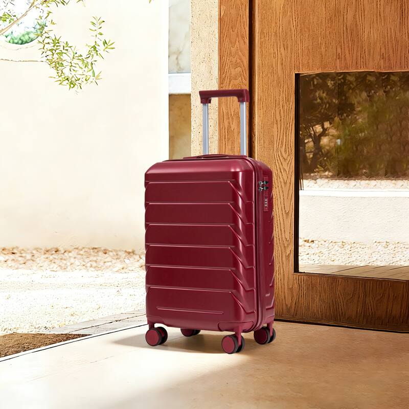 20 Inch ABS Hard Shell Travel Checked Luggage, Scratch Resistant Surface Four Multi-Directional Wheels, With Combination Lock