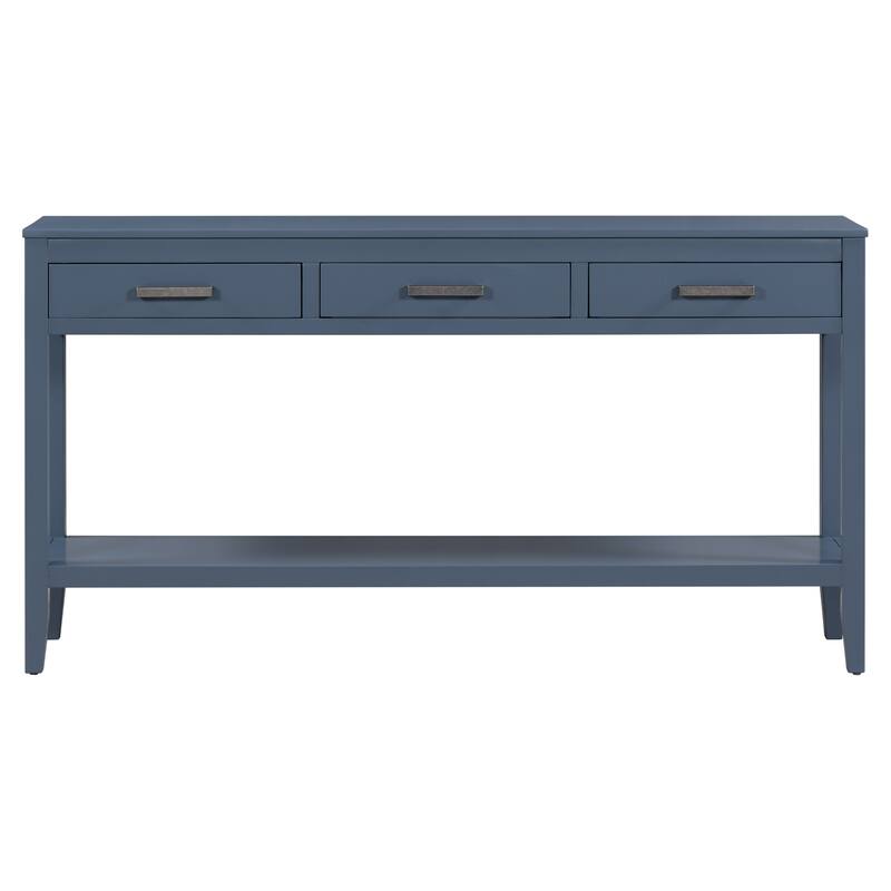 Contemporary 3-Drawer Console Table with 1 Shelf