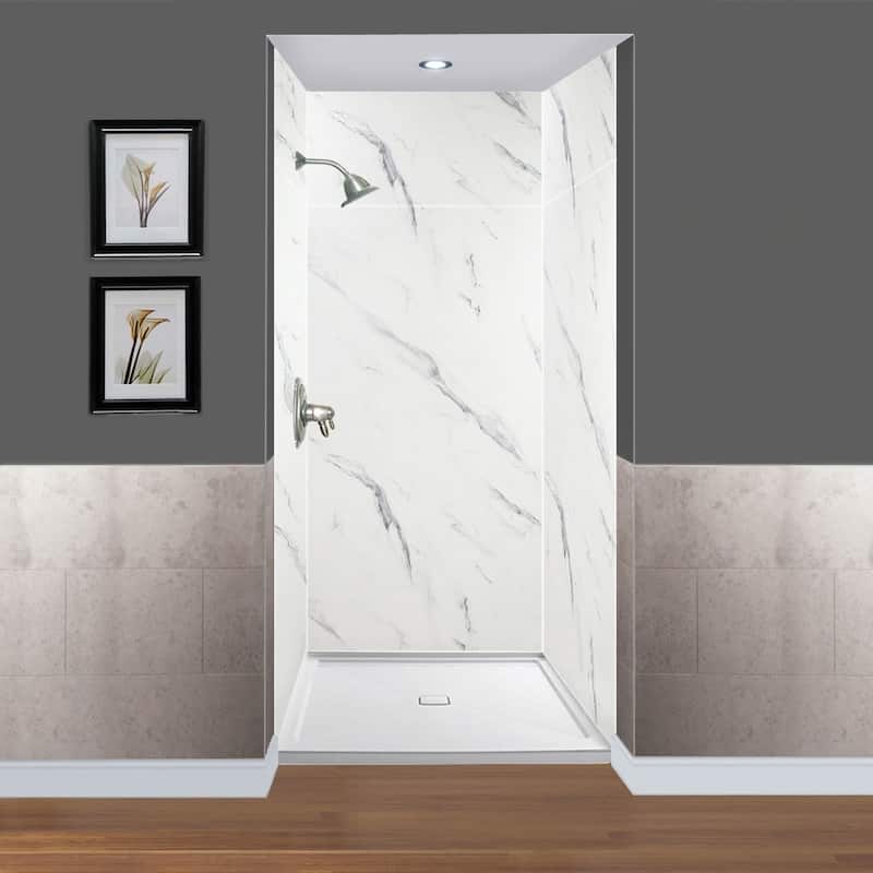 Transolid Expressions 48-in X 48-in X 96-in Glue to Wall Shower Walls - 48" x 48" x 96" - 48" x 48" x 96"