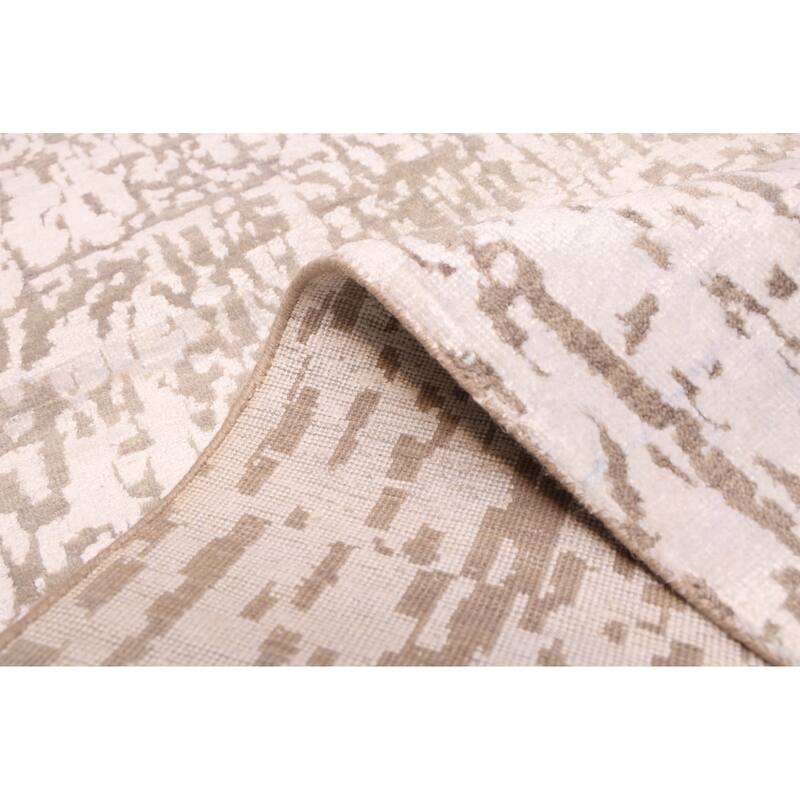 ECARPETGALLERY Hand-knotted Legacy Silver Silk, Wool Rug - 2'4 x 12'0