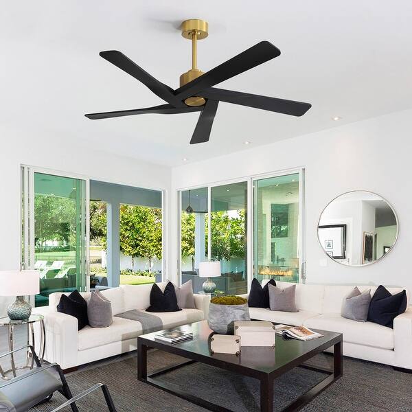 WINGBO 54 inch 5 ABS Blades DC Motor Indoor Ceiling Fan with Remote Control