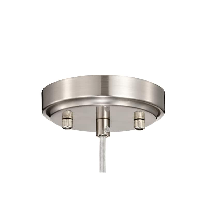 Briarwood 5.9 in. 1-Light Pendant with Clear Cone Glass Shade