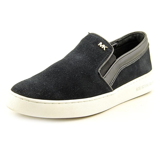 Michael Michael Kors Keaton Slip On Women Suede Black Fashion Sneakers