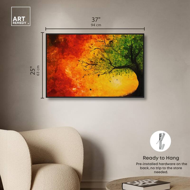 Fire and Ice Tree I Canvas by Art Remedy
