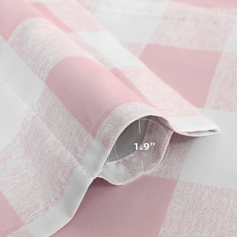 DriftAway Buffalo Checker Plaid Pattern Lined Window Valance - 52'' width x 18'' length