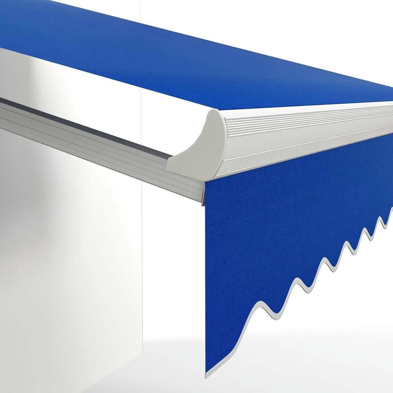 8'x7' Retractable Sunshade Awning for the Patio with Easy Crank Design
