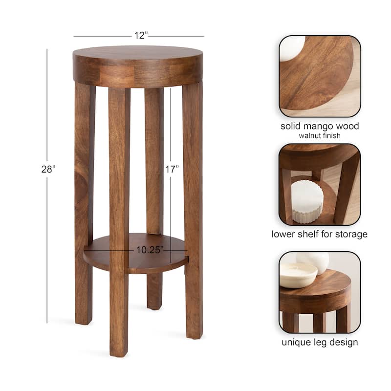 Kate and Laurel Talcott Round Wood Side Table