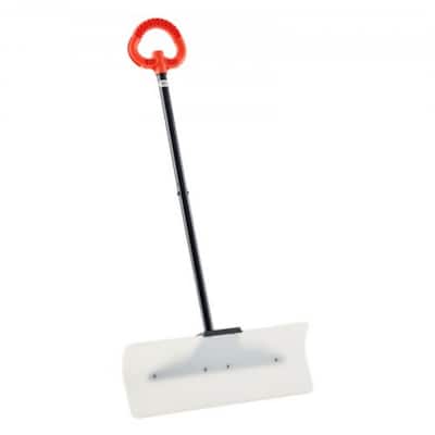 Plastic Snow Shovel with Widened Blade and Textured Anti-Slip Handle for Easy Snow Removal