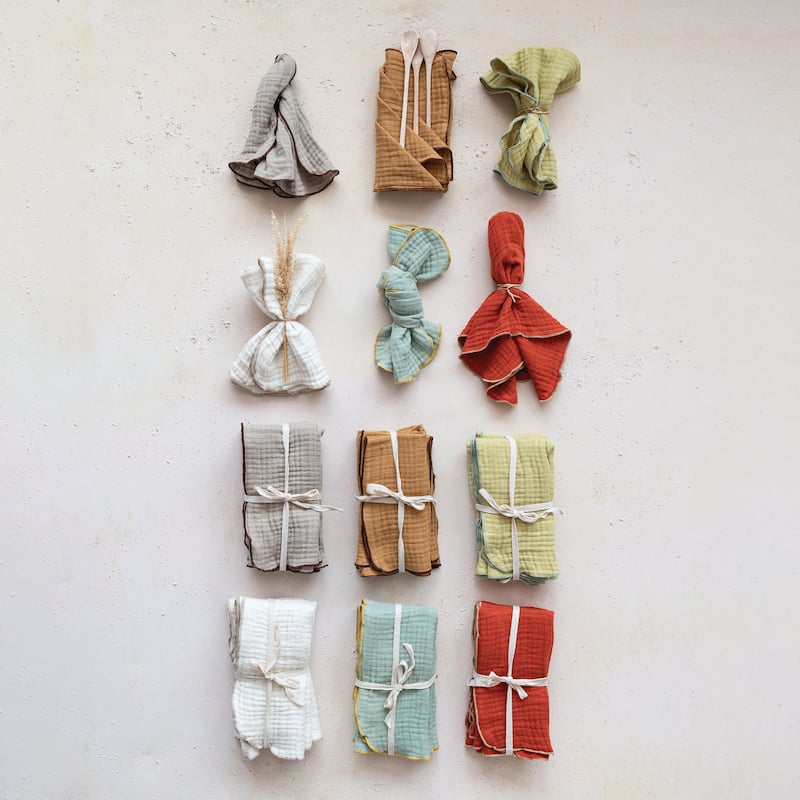 Square Woven Double Cloth Napkins - 18.0"L x 18.0"W x 0.3"H