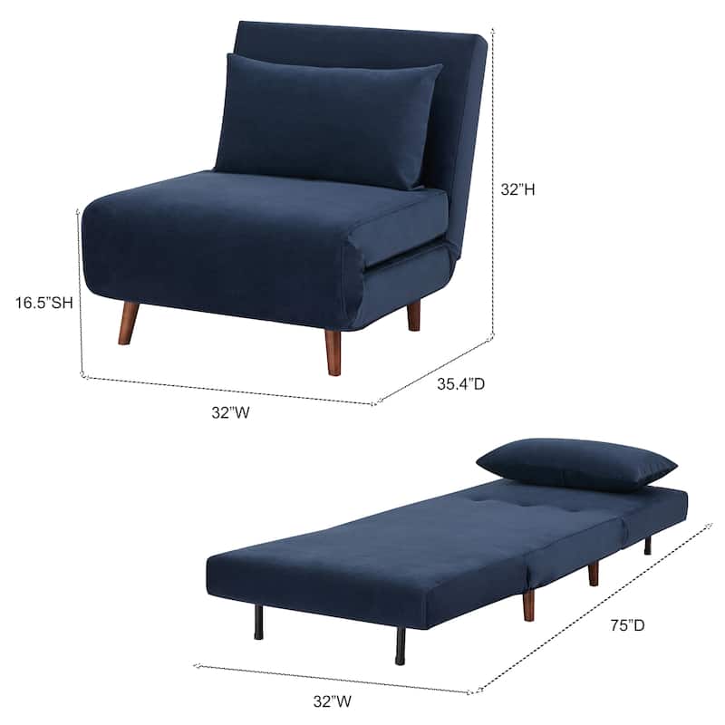 Tustin Upholstered Convertible Lounge/ Sleeper Chair