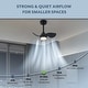 preview thumbnail 4 of 25, JONATHAN Y 22" Smart LED Ceiling Fan, 6-Speed, Dimmable, App & Remote Control