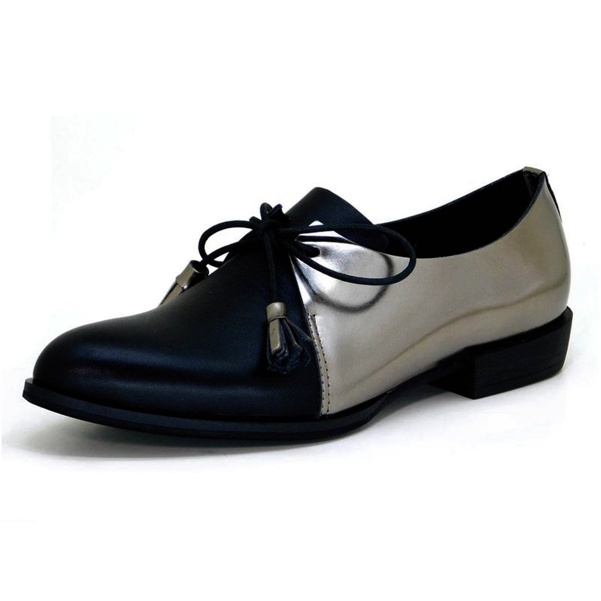 all black oxfords womens