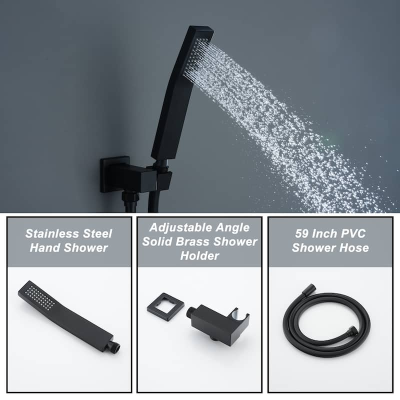 Clihome 12 Inch Ceiling Mounted Rain Shower System