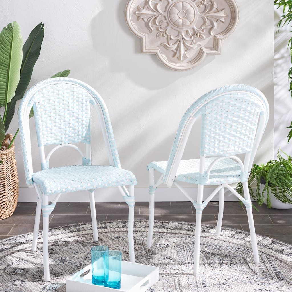 SAFAVIEH Emiliana Outdoor Side Chair Set of 2 (Fully Assembled) - 20Wx35Dx22H