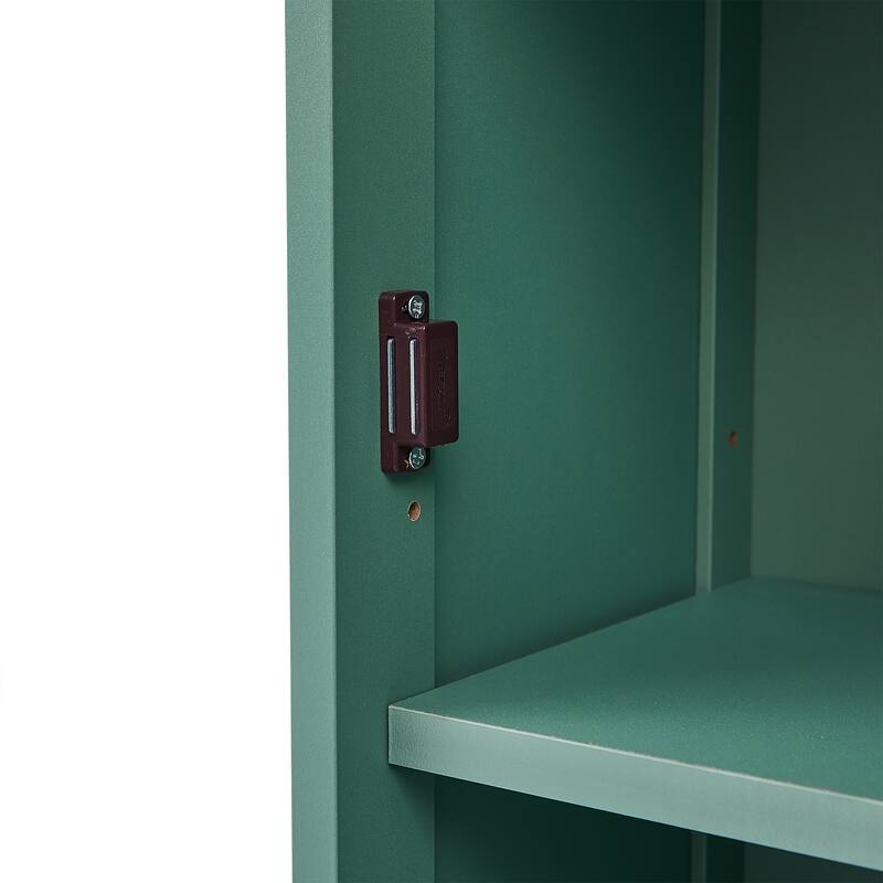 Bathroom Corner Cabinet, Multi-Functional Wooden Bathroom Cabinet, Freestanding Storage Cabinet with 1 Door & Adjustable Shelves