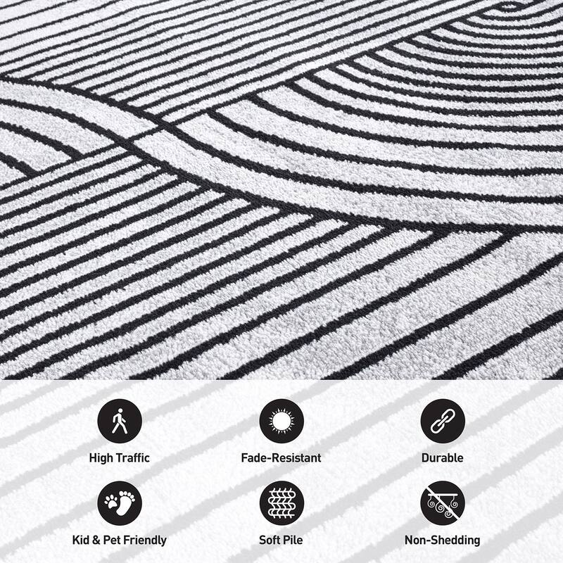 Contemporary Arch Knot Design Area Rug