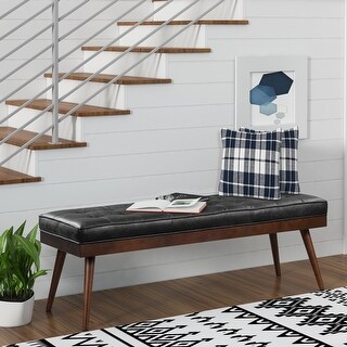 Poly and Bark Luca Bench Genuine Italian Leather On Sale Bed