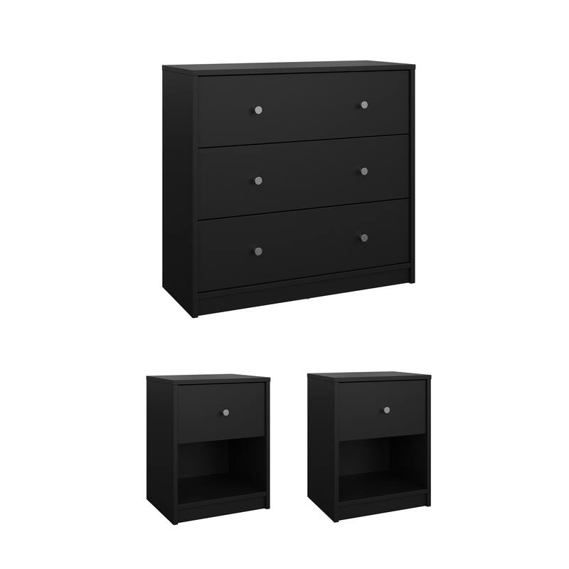 Porch & Den Zoe 3-Piece Bedroom Set - Chest And Nightstand Set Of 2