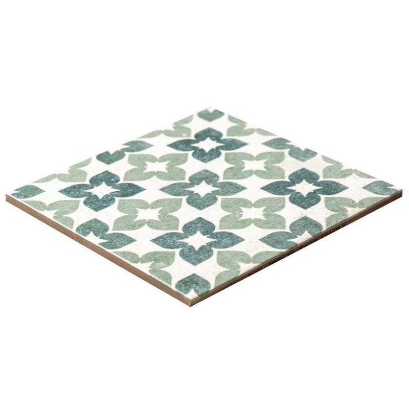 The Tile Life Phlox 8x8 Green Porcelain Floor & Wall Tile