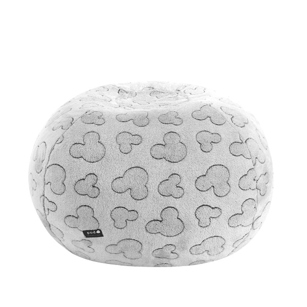slide 2 of 6, Disney Mickey Mouse Embossed Faux Fur Round Bean Bag Chair